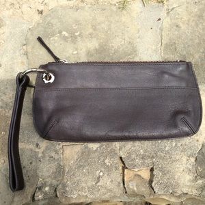 OLD NAVY BROWN LEATHER WRISTLET